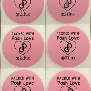 100 Custom Packed With Posh Love Stickers